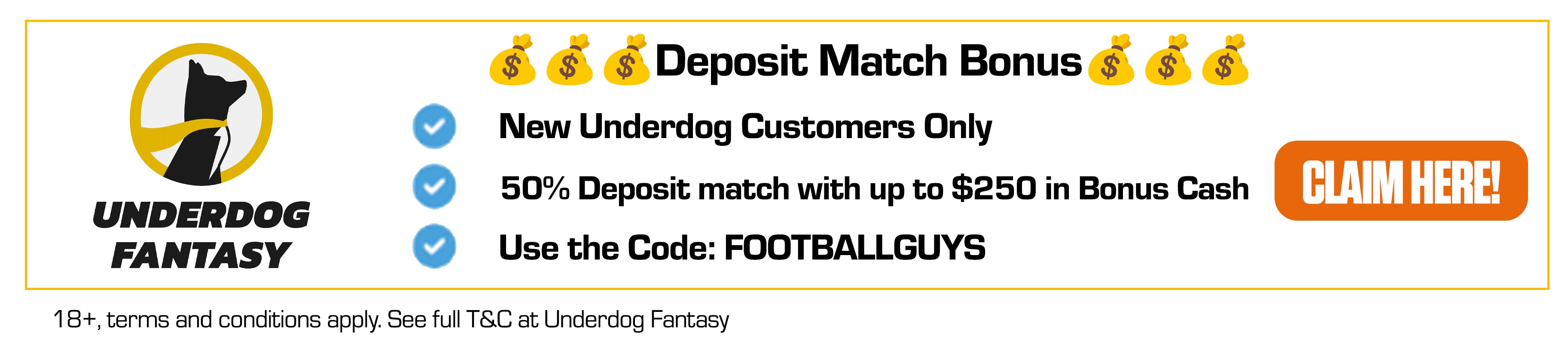Underdog Deposit Match