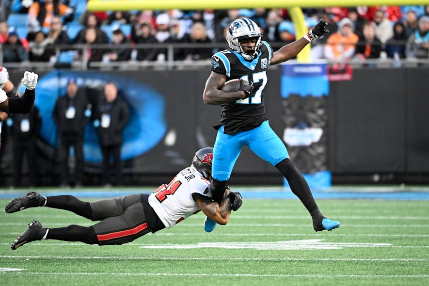 © Bob Donnan-Imagn Images, xavier legette, wide receiver rankings, footballguys