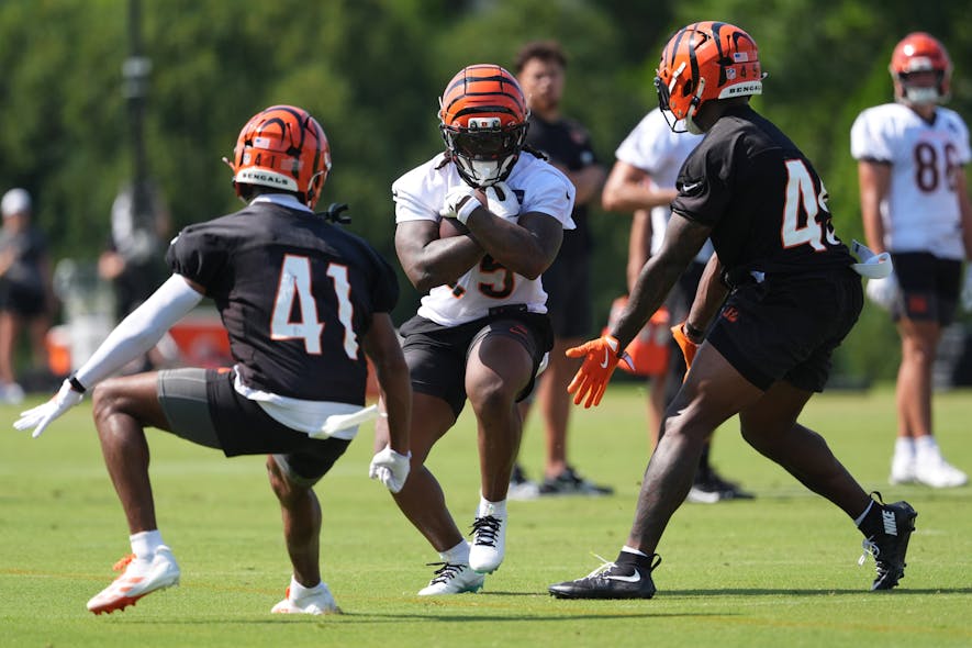 © Kareem Elgazzar-Imagn Images, nfl training camp, tahj brooks, footballguys,
