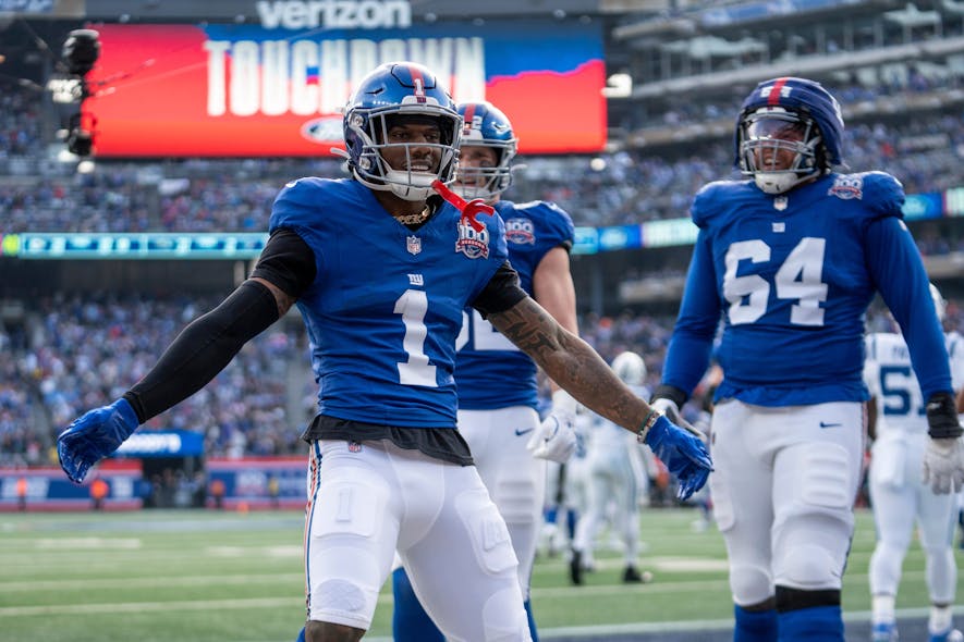 © Julian Leshay Guadalupe/NorthJersey.com / USA TODAY NETWORK via Imagn Images, malik nabers, footballguys, fantasy football, wide receiver rankings,