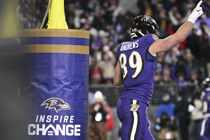© Tommy Gilligan-Imagn Images, mark andrews, tigt end rankings, fantasy football, footballguys,