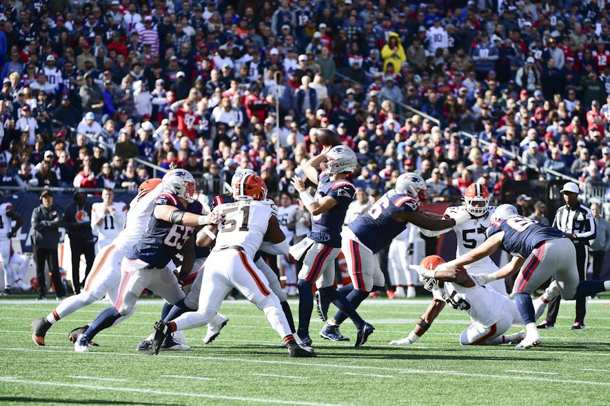 © Bob DeChiara-Imagn Images, rest of season rankings, footballguys, fantasy football, drake maye