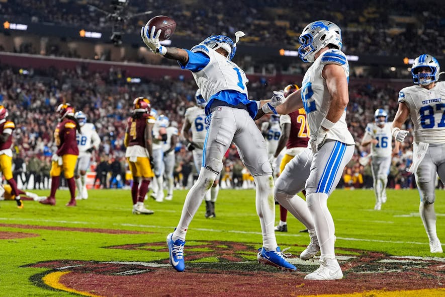 © Junfu Han / USA TODAY NETWORK via Imagn Images, rest of season rankings, jameson williams, jameson williams fantasy, jameson williams fantasy football, footballguys, dave kluge,