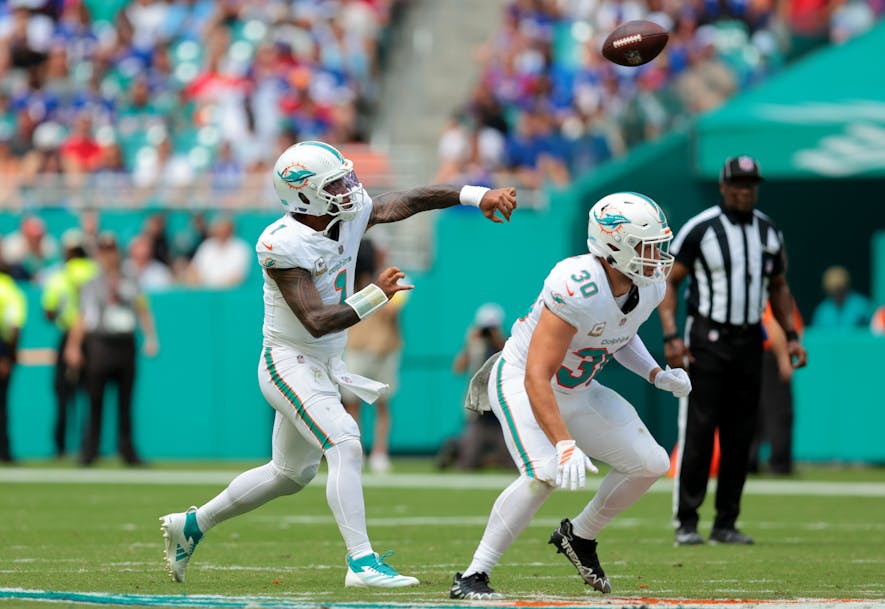 © Sam Navarro-Imagn Images, rest of season rankings, tua tagovailoa, tua tagovailoa fantasy, tua tagovailoa fantasy football, footballguys, dave kluge,