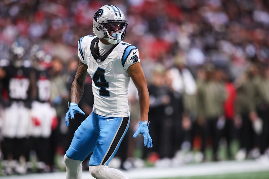 © Brett Davis-Imagn Images, rest of season rankings, tetairoa mcmillan, fantasy football, footballguys,