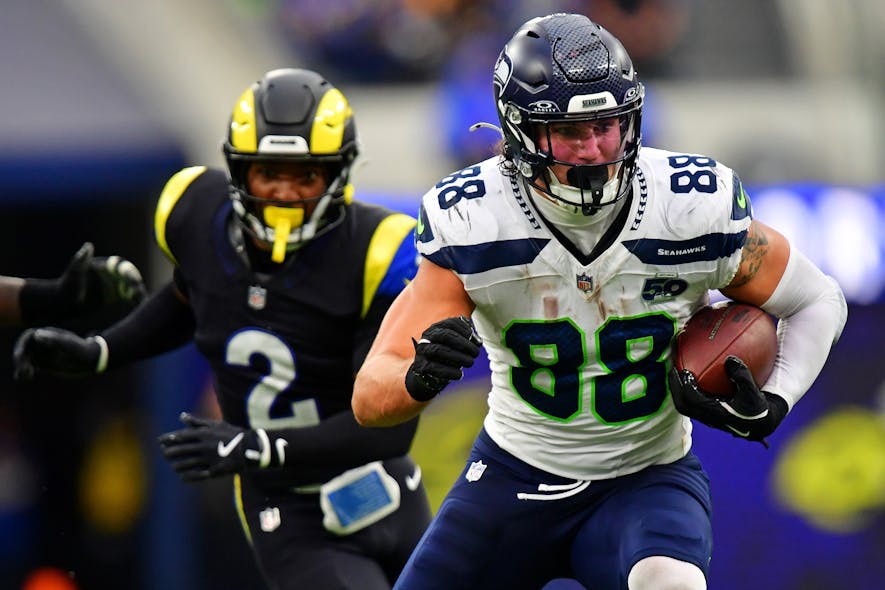 Credit: © Gary A. Vasquez-Imagn Images, aj barner, fantasy football, footballguys,