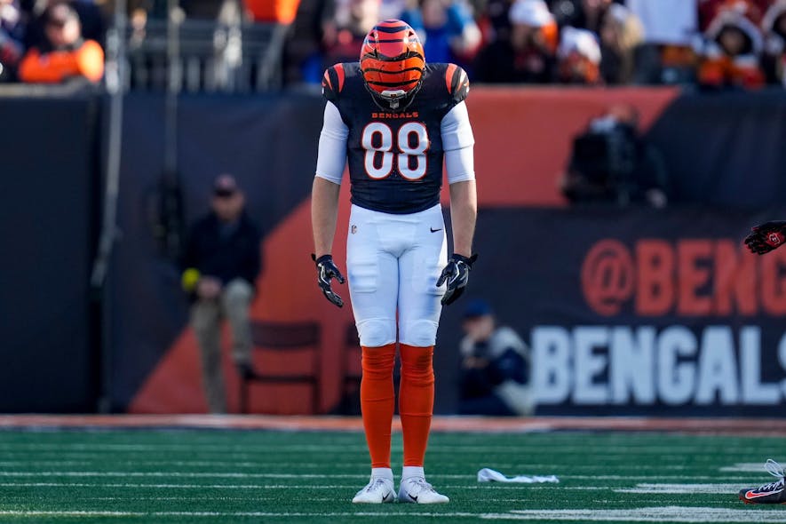 © Sam Greene/The Enquirer / USA TODAY NETWORK via Imagn Images tight end