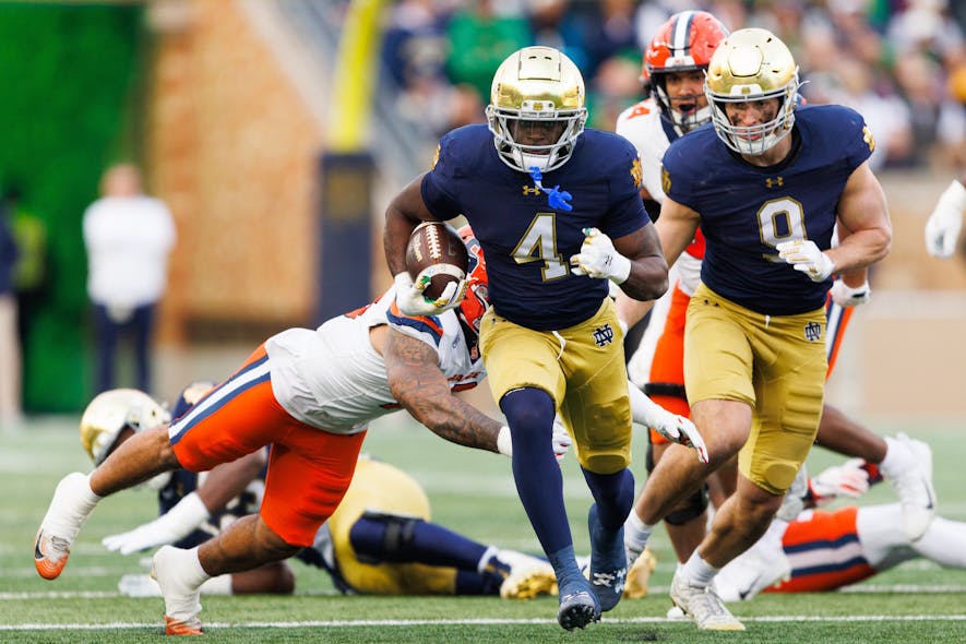 &copy; MICHAEL CLUBB/SOUTH BEND TRIBUNE / USA TODAY NETWORK via Imagn Images jeremiyah love scouting report