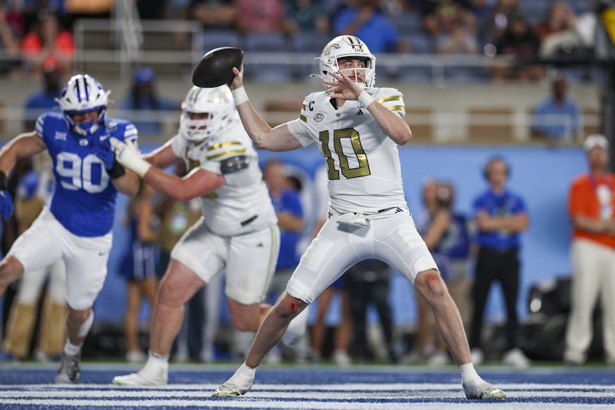 &copy; Nathan Ray Seebeck-Imagn Images, haynes king, haynes king scouting report, haynes king fantasy football, footballguys,