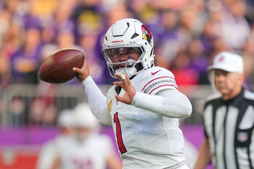 &copy; Brad Rempel-Imagn Images, kyler murray vikings, kyler murray, kyler murray fantasy, kyler murray fantasy football, kyler murray minnesota vikings,