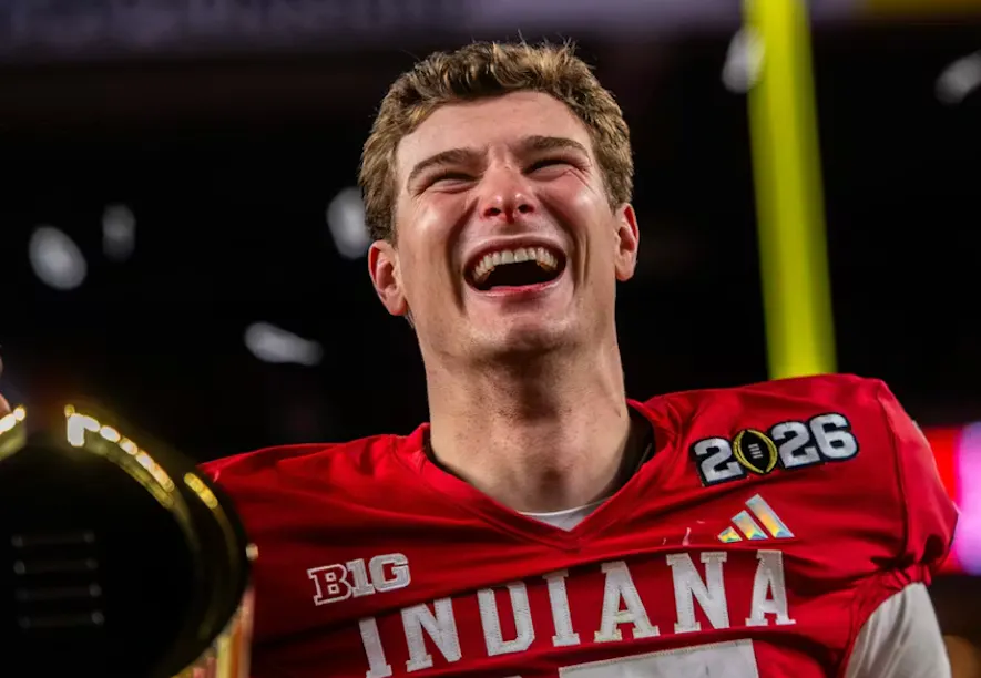 &copy; Rich Janzaruk/Herald-Times / USA TODAY NETWORK via Imagn Images &mdash; Fernando Mendoza Indiana quarterback projected 2026 NFL Draft No. 1 pick in mock draft