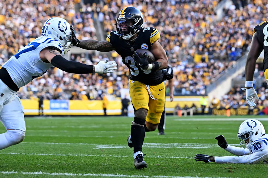 &copy; Barry Reeger-Imagn Images Jaylen Warren Pittsburgh Steelers