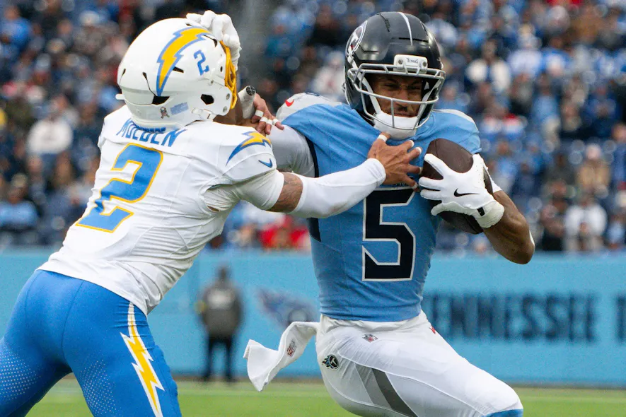 &copy; Steve Roberts-Imagn Images Elic Ayomanor Tennessee Titans