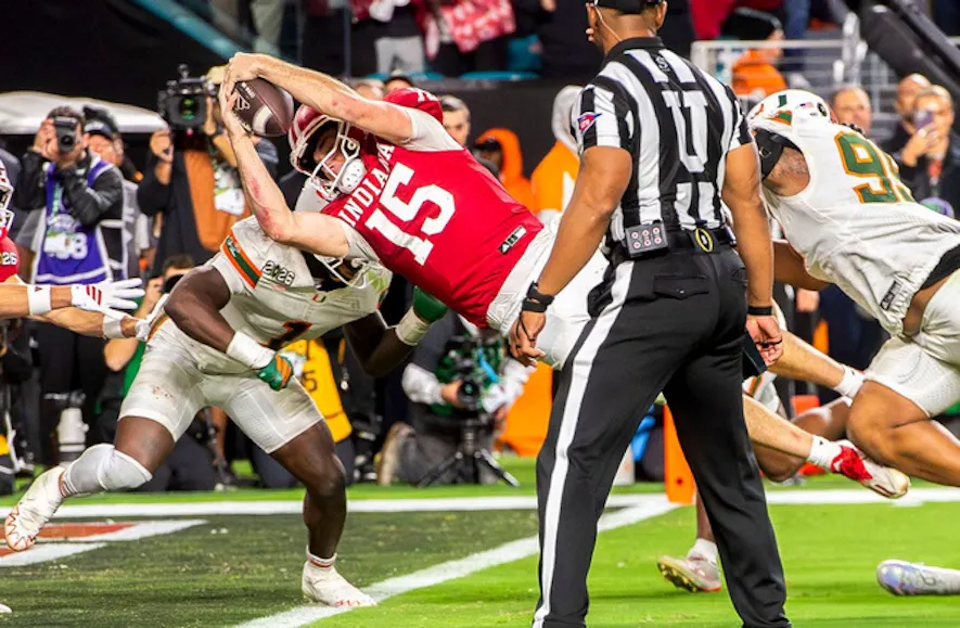 Credit: &copy; Rich Janzaruk/Herald-Times / USA TODAY NETWORK via Imagn Images Fernando Mendoza Draft