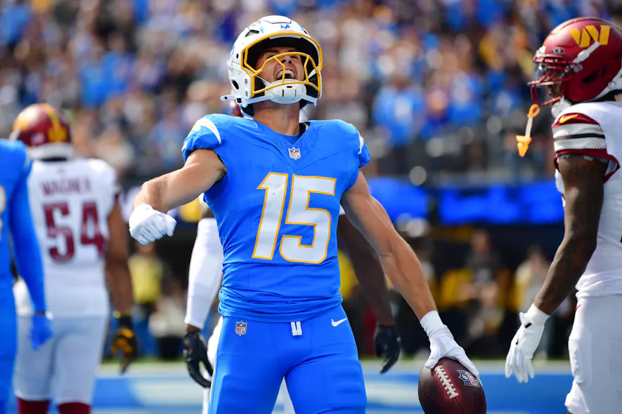 IMAGN IMAGES via Reuters Connect Ladd McConkey Los Angeles Chargers
