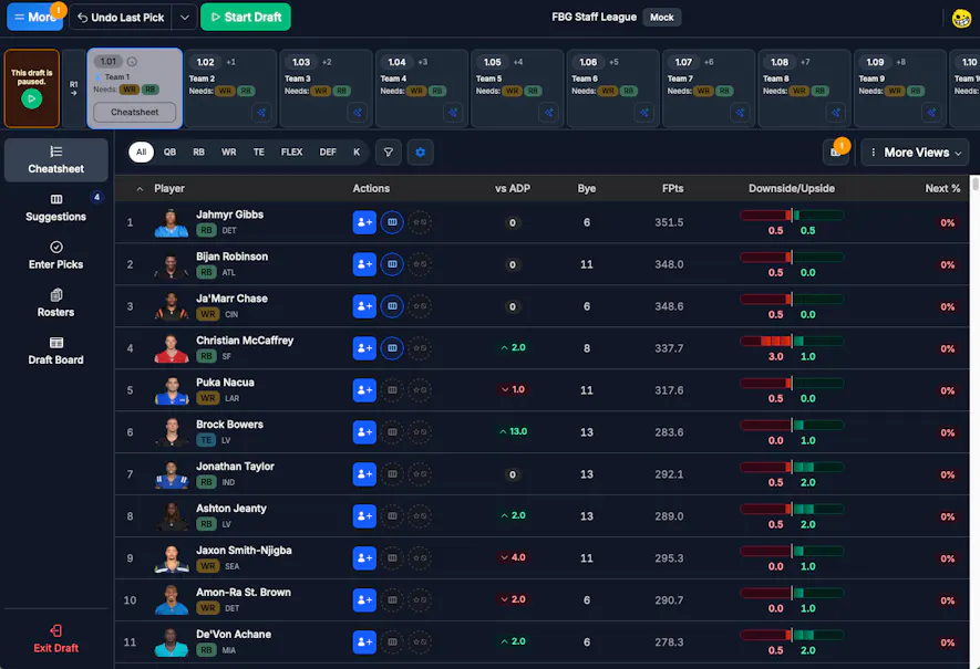 Draft Dominator Enter Picks