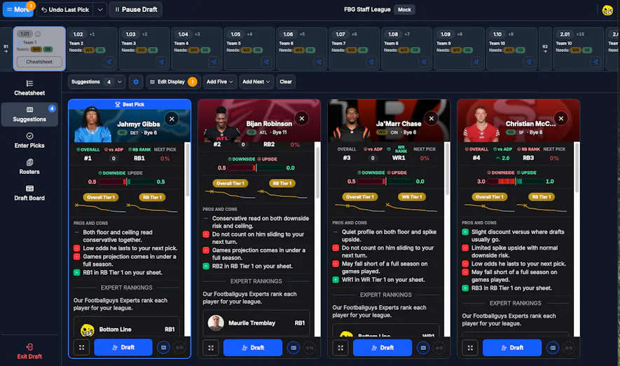 Draft Dominator Enter Picks