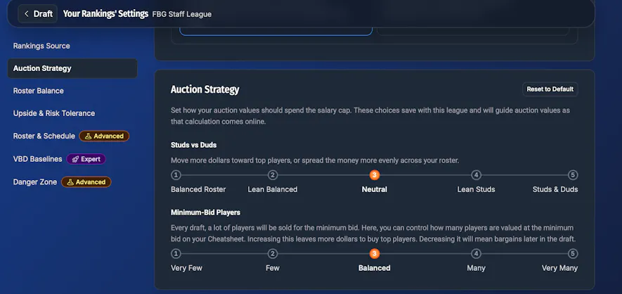 Draft Dominator Salary Cap 