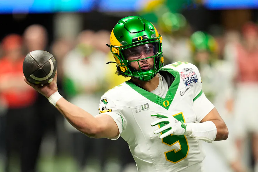 IMAGN IMAGES via Reuters Connect Dante Moore 2027 Dynasty Rookie Rankings